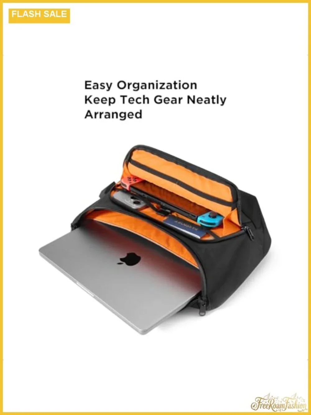 8L RFID Blocking Sling Crossbody Laptop Bag Water Resistant